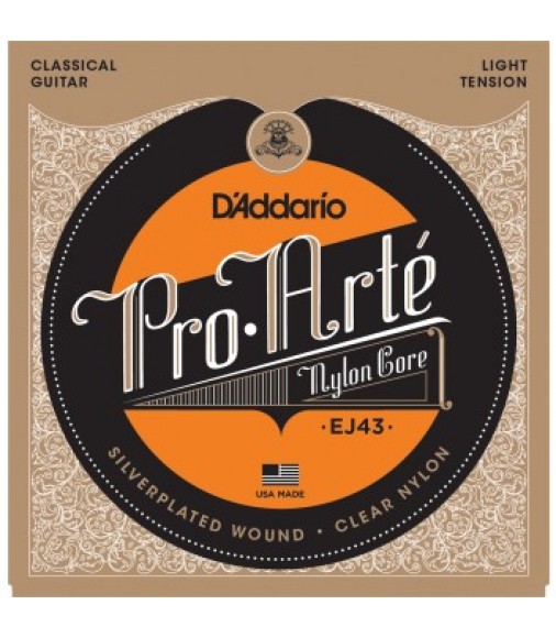 D'Addario EJ43 Pro-Arte Nylon Classical Guitar Strings, Light Tension