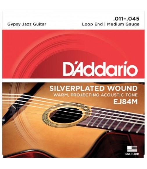 D'Addario EJ84M Gypsy Jazz Acoustic Guitar Strings 11-45