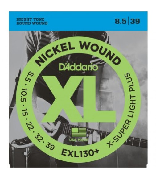 D'Addario EXL130+ Guitar Strings, Extra-Super Light Plus, 8.5-39