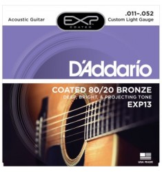 D'Addario EXP13 80/20 Acoustic Guitar Strings, Custom Light, 11-52