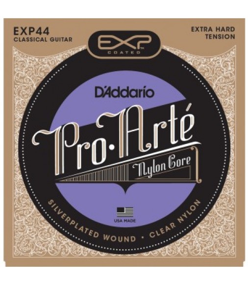 D'Addario EXP44 Coated Classical Guitar Strings, Extra Hard Tension