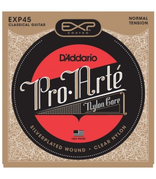 D'Addario EXP45 Coated Classical Guitar Strings, Normal Tension