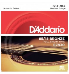 D'Addario EZ930 85/15 Bronze Acoustic Guitar Strings, Medium, 13-56