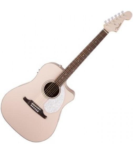 Fender Sonoran SCE Electro Acoustic Guitar Shell Pink