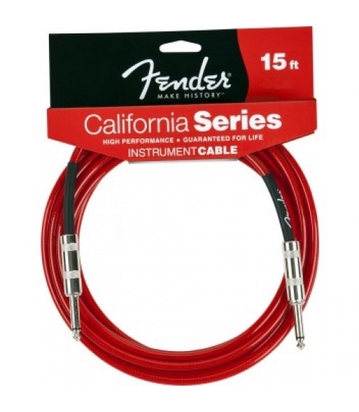 Fender California Series Guitar Cable 6m Jack to Jack (Red)