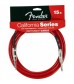 Fender California Series Guitar Cable 6m Jack to Jack (Red)