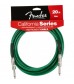 Fender California Series Guitar Cable 6m Jack to Jack (Green)