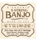 D'Addario J61 5-String Banjo Strings, Nickel, Light, 10-23