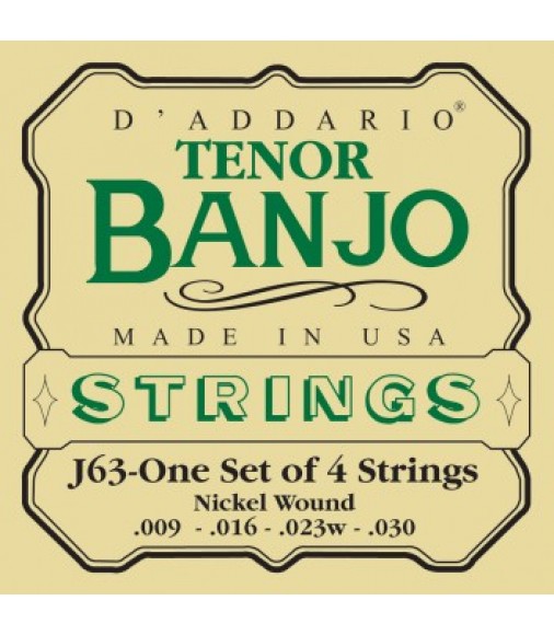 D'Addario Tenor Banjo Strings, Nickel, 9-30