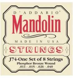 D'Addario J74 Mandolin Strings, Phosphor Bronze, Medium, 11-40