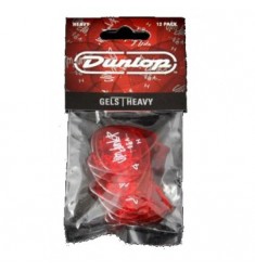 Dunlop 486PHV Red Guitar Picks Gels Heavy (12 Pack)