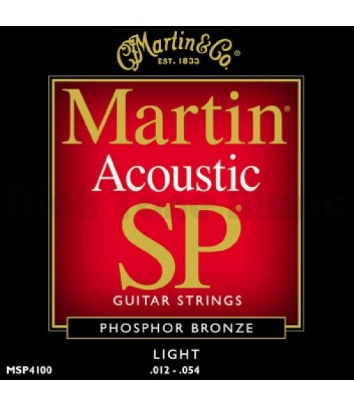 Martin MSP4100 Phosphor Bronze Light Acoustic Guitar Strings .012-.054