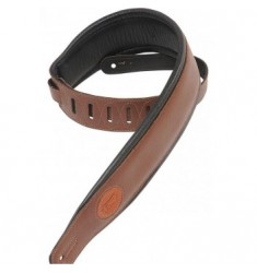 Levy's MSS2 Brown Padded Leather Guitar Strap