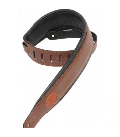 Levy's MSS2 Brown Padded Leather Guitar Strap