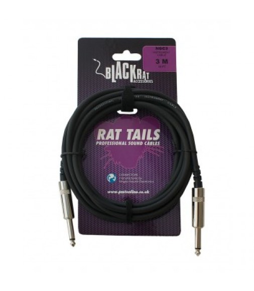 Black Rat NGC3 3m Mono Jack to Mono Jack Instrument Cable