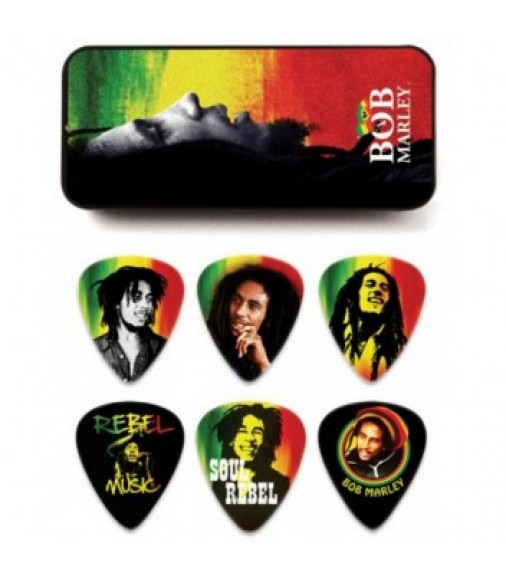 Dunlop BOB Marley Rasta Pick TIN Medium - 6 Picks