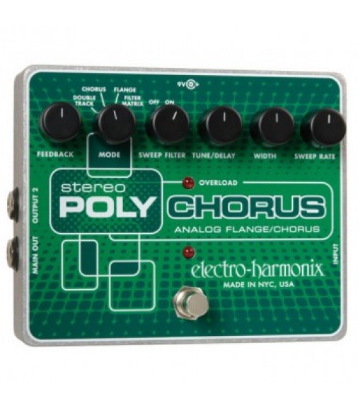 Electro Harmonix Stereo Poly Chorus Guitar Effects Pedal