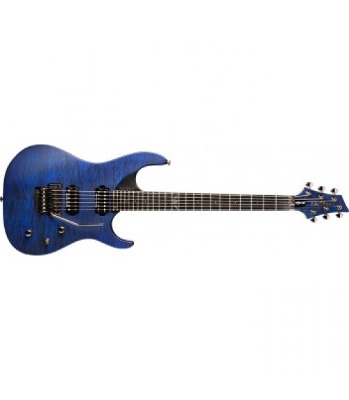 Washburn PXM10FR Parallaxe Electric Guitar in Quilt Trans Blue