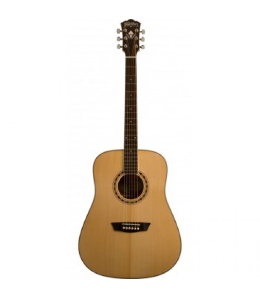 Washburn WD10S Left Handed Dreadnought Acoustic Guitar in Natural