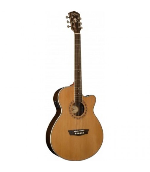 Washburn WMJ21SCE Electro Acoustic Guitar in Natural