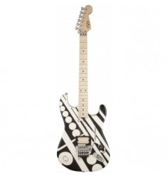 EVH Eddie Van Halen Stripe Series Circles Guitar Black &amp;amp; White