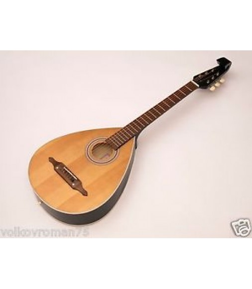 TREMBITA acoustic 6 string Lute guitar steel or nylon Kobza Nat-Black ...