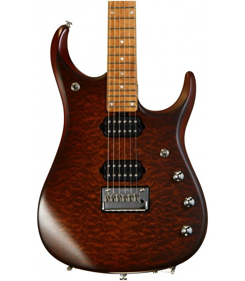 Sahara Burst  Ernie Ball Music Man JP15 Quilt Maple Top