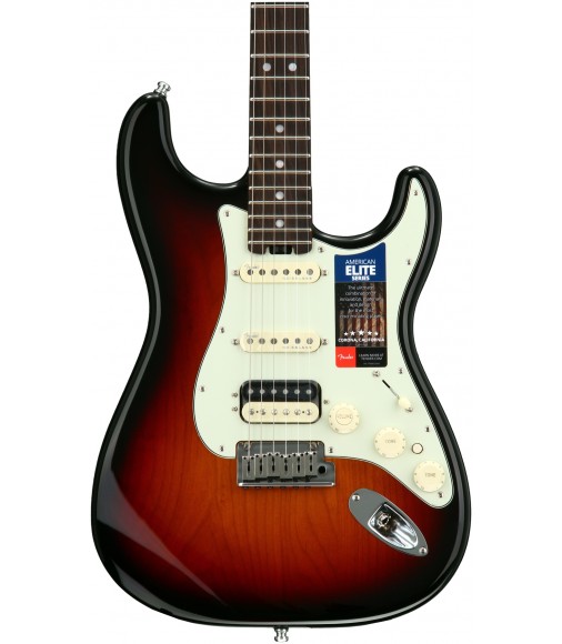 3-color Sunburst  Fender American Elite Stratocaster HSS, Rosewood