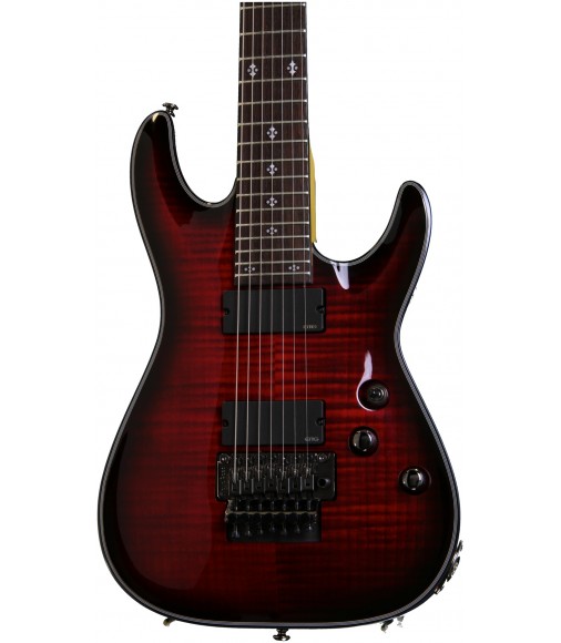 Schecter Damien Elite-7 Crimson Red Burst, Floyd Rose 