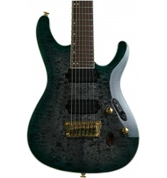 Dark Green Doom Burst, 7-string  Ibanez S5527QFX