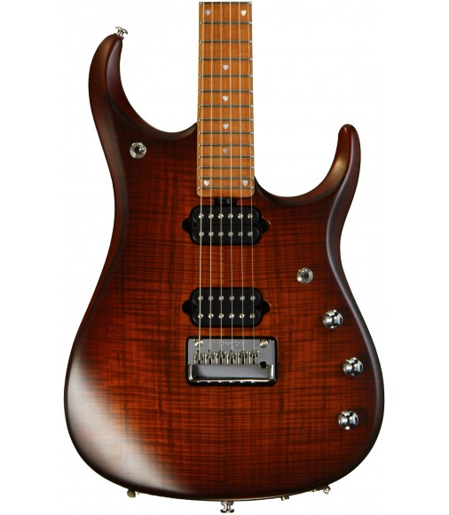 Sahara Burst  Ernie Ball Music Man JP15 Flame Maple Top