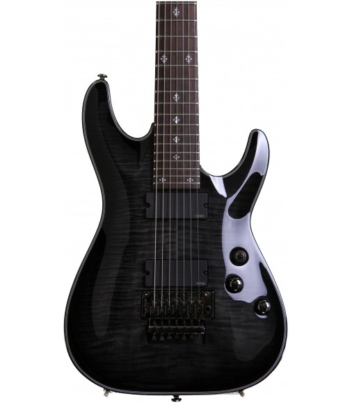 Schecter Damien Elite-7 Trans Black Burst, Floyd Rose 