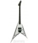 White w/ Black Stripe  ESP LTD ALEXI-600 SCYTHE