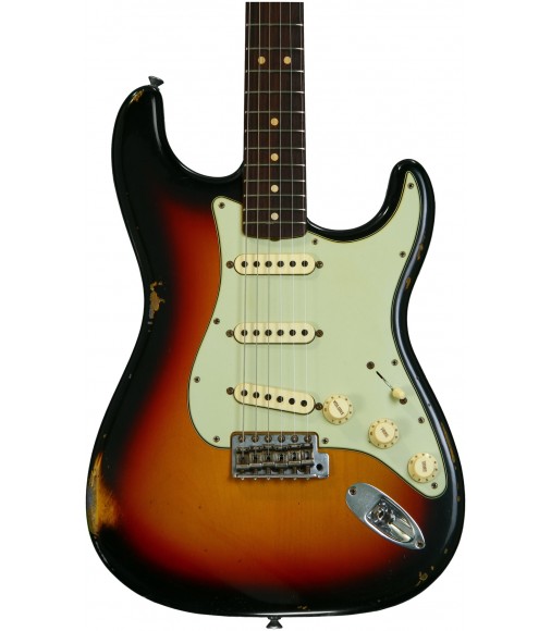 3-Color Sunburst  Fender Custom Shop 1963 Time Machine Relic Stratocaster