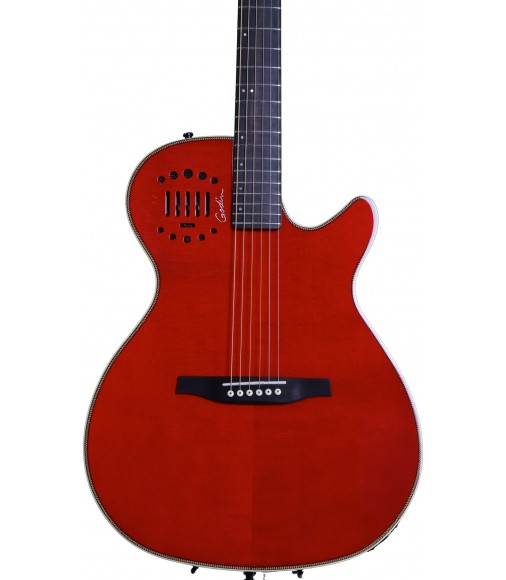 Transparent Red  Godin MultiAc Steel Duet Ambiance