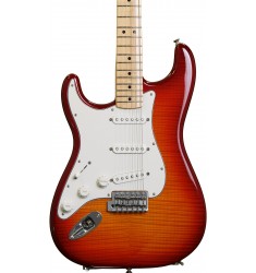 Maple, Aged Cherry Burst  Fender Standard Stratocaster Plus Top Left-Handed