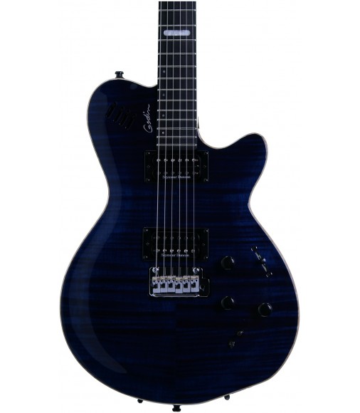 Trans Blue AA Flame  Godin LGXT