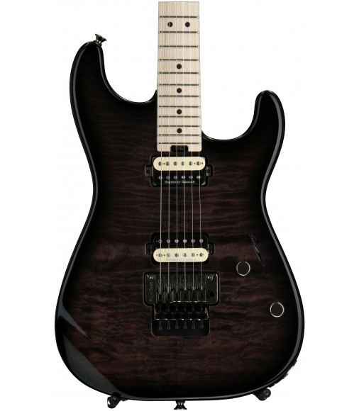 Transparent Black Burst, Quilt Maple Top  Charvel Pro-Mod San Dimas Style 1 HH w/Floyd Rose