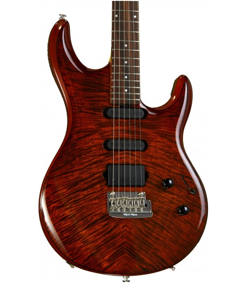 Hazel Burst, Flame Maple Top  Ernie Ball Music Man Luke III BFR, HSS