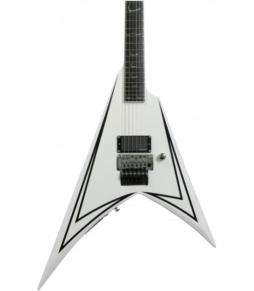 White w/ Black Stripe  ESP LTD ALEXI-600 SCYTHE