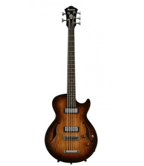 ibanez tobacco burst Ibanez Artcore AGBV205 Hollowbody Tobacco Burst 5 String Bass Guitar  Serial#0017