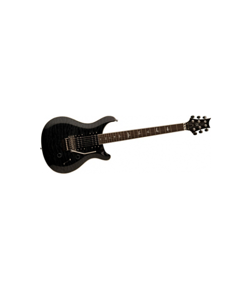 PRS SE Custom 24 Quilt Top Floyd Rose Bridge White Binding Electric Guitar Gray Black Ebony Fretboard