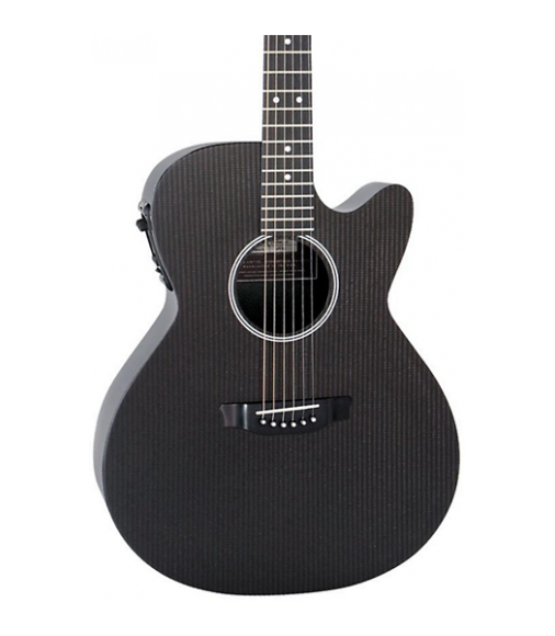 RainSong Hybrid Series H-WS1000N2 Deep Body Cutaway Acoustic-Electric Guitar Black