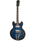 Cibson Gary Clark Jr. &quot;Blak &amp; Blu&quot; Casino Hollowbody Electric Guitar with Bigsby Black and Blue