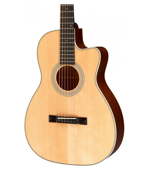 Recording King Studio Series 12 Fret OO Acoustic Guitar with Cutaway Natural