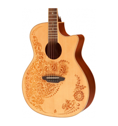 Luna Guitars Henna Oasis Spruce Series II Acoustic-Electric Guitar