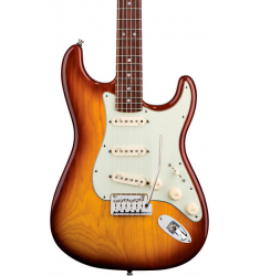 Fender American Deluxe Stratocaster Ash Electric Guitar Tobacco Sunburst