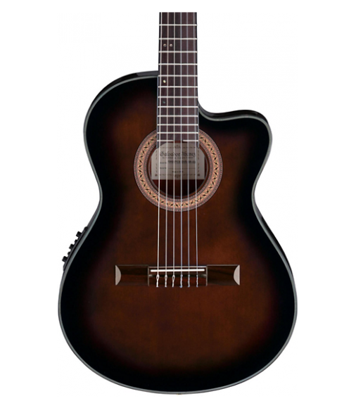 Ibanez GA35 Thinline Acoustic-Electric Classical Guitar Dark Violin Burst