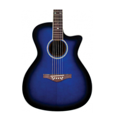 Daisy Rock Wildwood Artist Spruce Top Cutaway Acoustic-Electric Guitar Royal Blue Burst