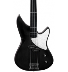 MTD Kingston CRB 5-String Fretless Electric Bass Guitar Transparent Black Ebony Fingerboard